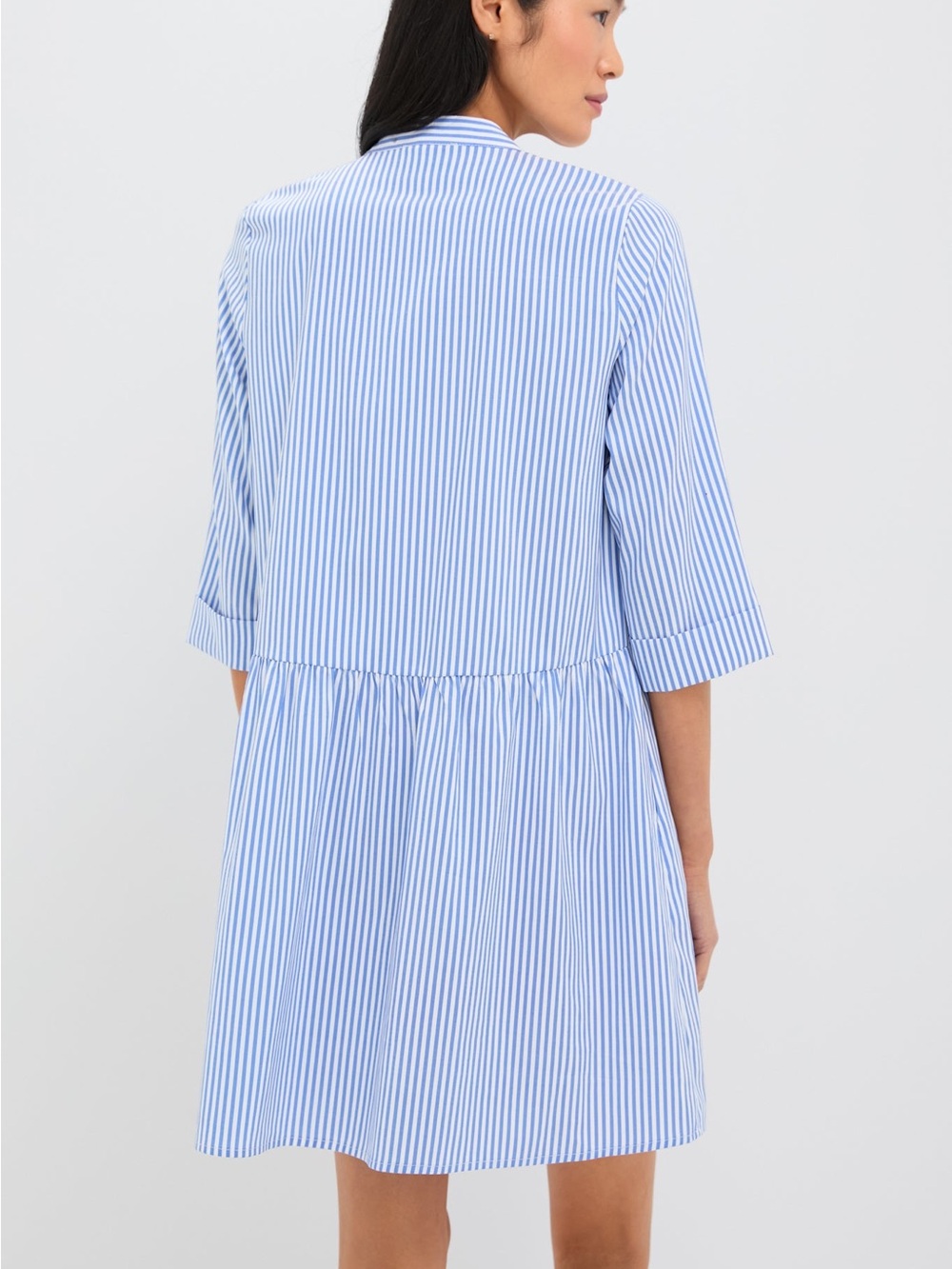 TUCKERNUCK Blue Stripe Royal Shirt Dress Size Medium NWT - Picture 3 of 6